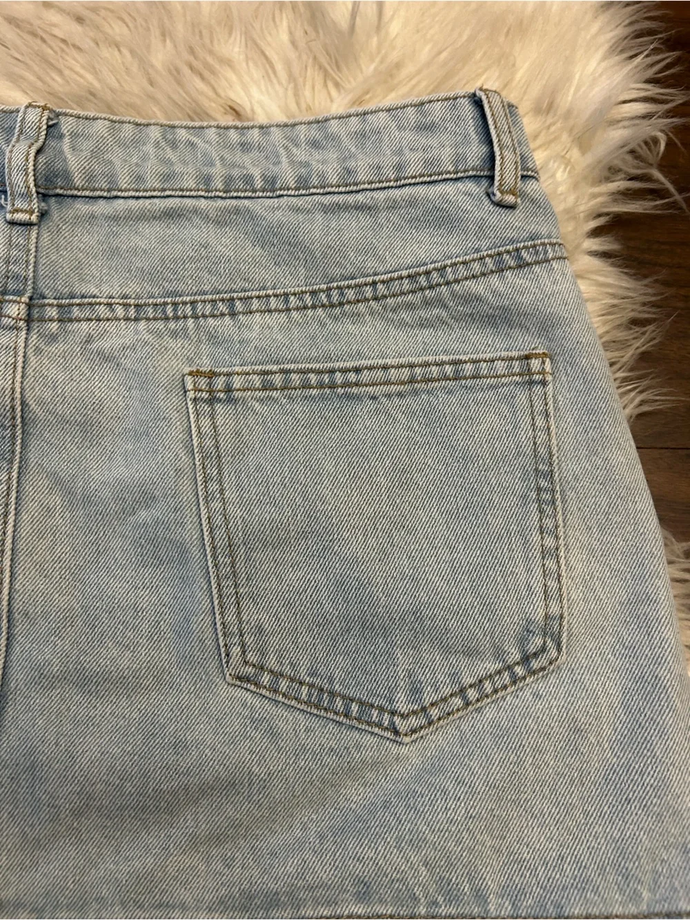 EDIKTED ‘Chiara’ Low-Rise Denim Micro Mini Skirt